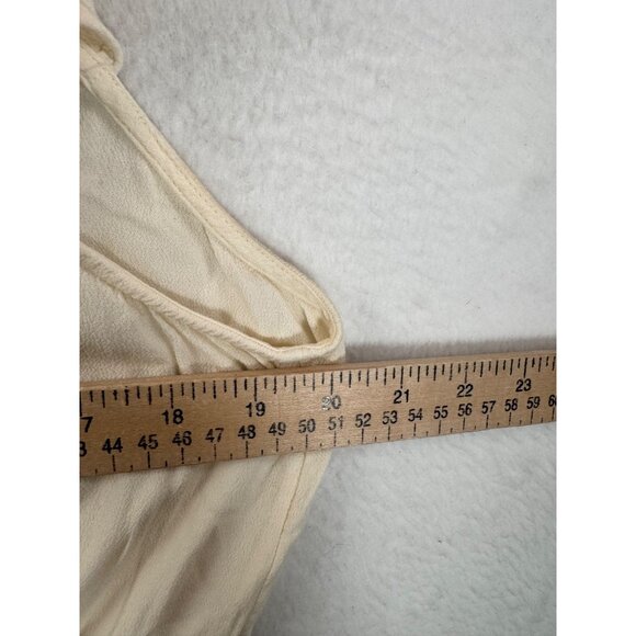 Old Navy Ruffle neck smocked babydoll top cream Y2k 90s  XL - Picture 4 of 7